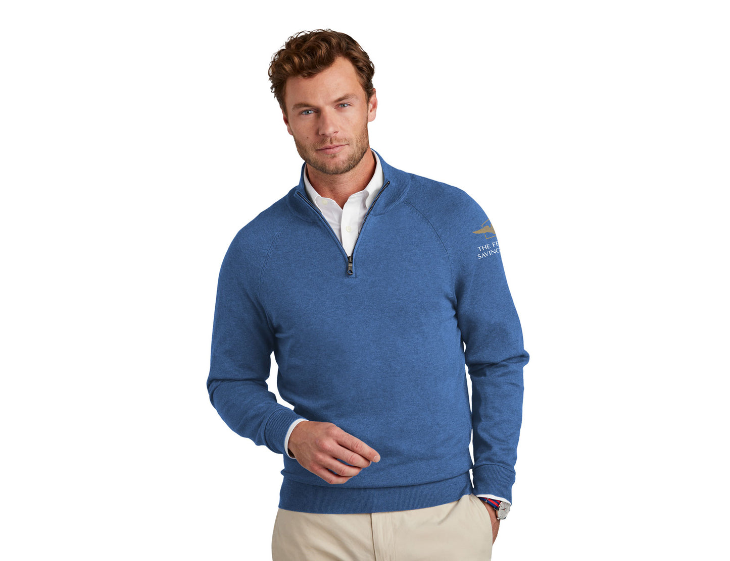 Brooks Brothers Cotton Stretch 1/4-Zip Sweater